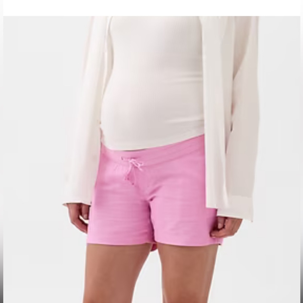 GAP Women's Maternity Pink Linen Shorts